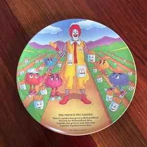 Vintage 1989 McDonalds The French Fry Garden Collector Plate